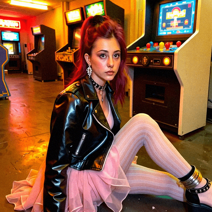 Emma-Jane MacKinnon-Lee in a Galician game room, soft shadows.